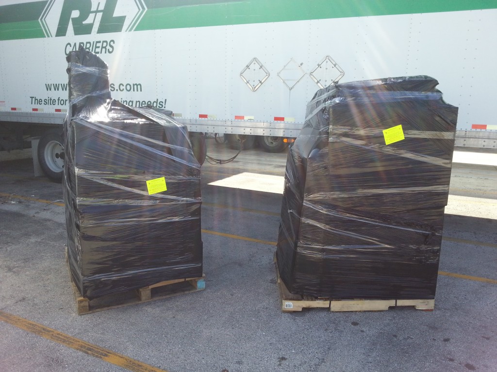Packing, delivery and palletizing to shipping company to NY