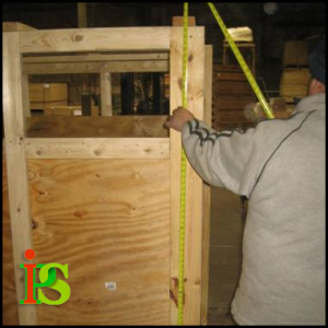 Our team of experts use specially treated wood to build crates for international shipping.