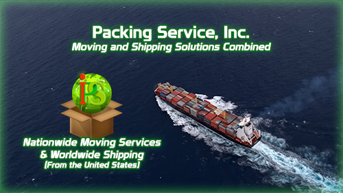 Shipping Services, Shipping Company, Crating and Shipping, Packing and Crating by Packing Service Inc