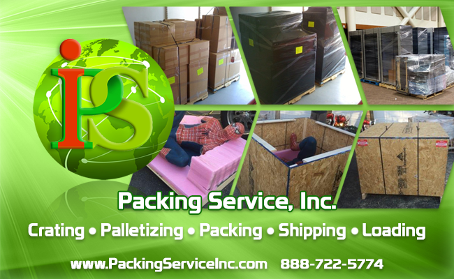 Shrink Wrap Palletizing, Custom Crating, Moving Services by Packing Service Inc