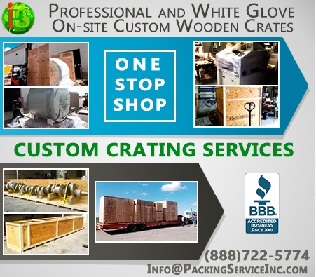 Custom Wooden Crates for Domestic and International Shipping by Packing Service Inc