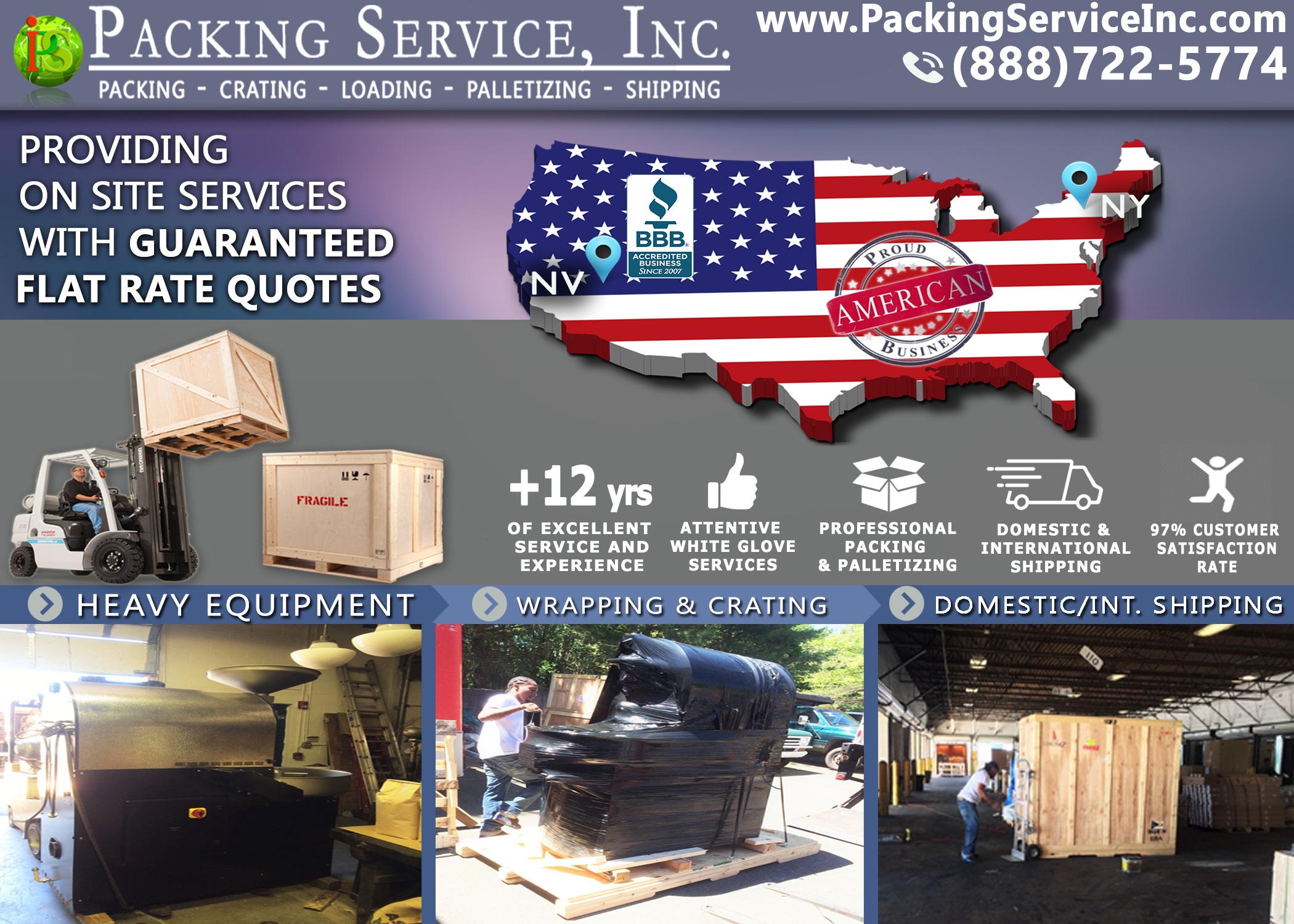 Crating and Shipping from Nevada to New York with Packing Service, Inc. - 591